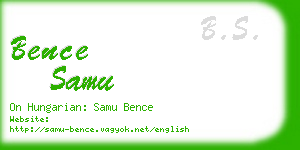 bence samu business card